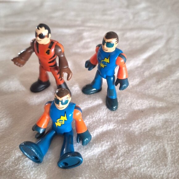 Imaginext Sky Racers 3 Figures 2 Orange & Blue 1 Red - Picture 8 of 15